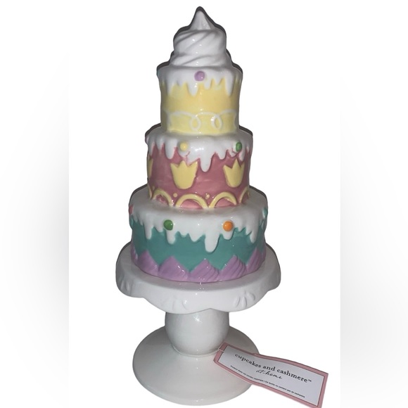 cupcakes and cashmere Easter ceramic pastel tiered cake decor new - Picture 1 of 1